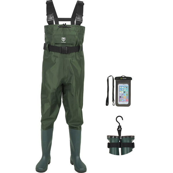 Waterproof Fishing & Hunting Waders with Boot Hanger for Men and