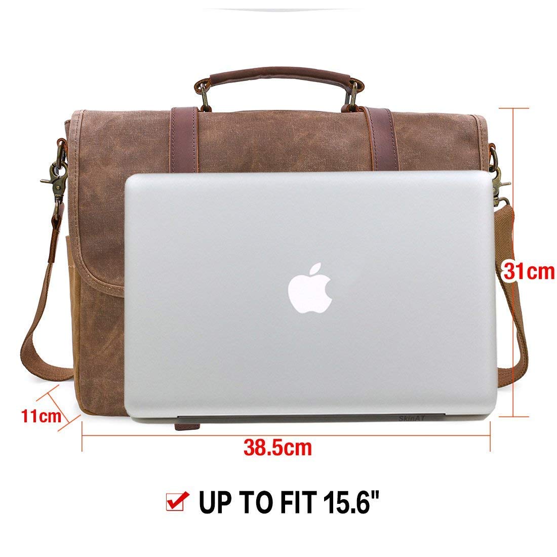 Waxed Canvas Briefcase Bag Handmade Canvas Laptop Messenger Bag Vintag –  ROCKCOWLEATHERSTUDIO