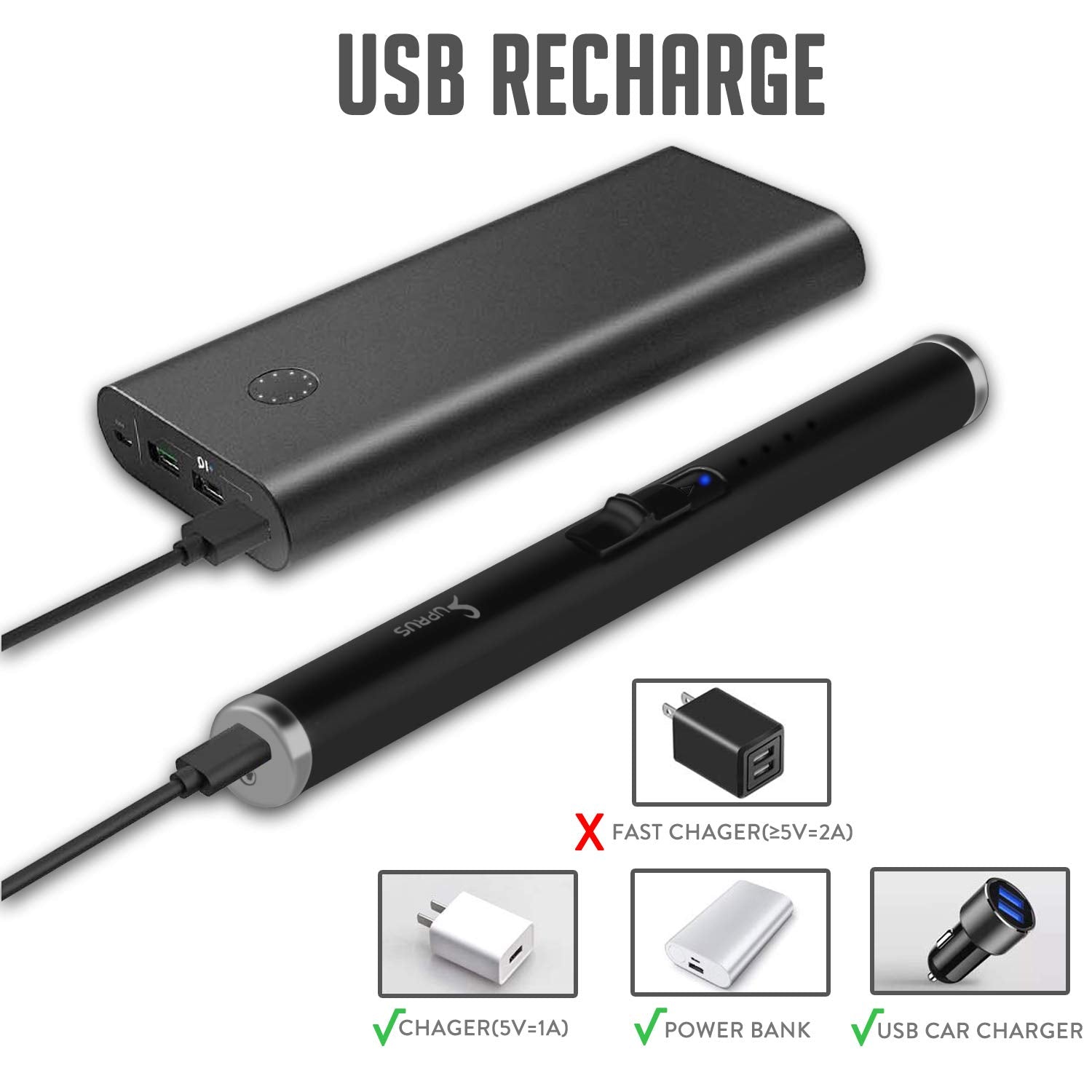 black LV lighter USB electric lighter cigarette lighter ARC Pulse