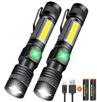 USB Rechargeable Magnetic LED Flashlight, Super Bright Waterproof