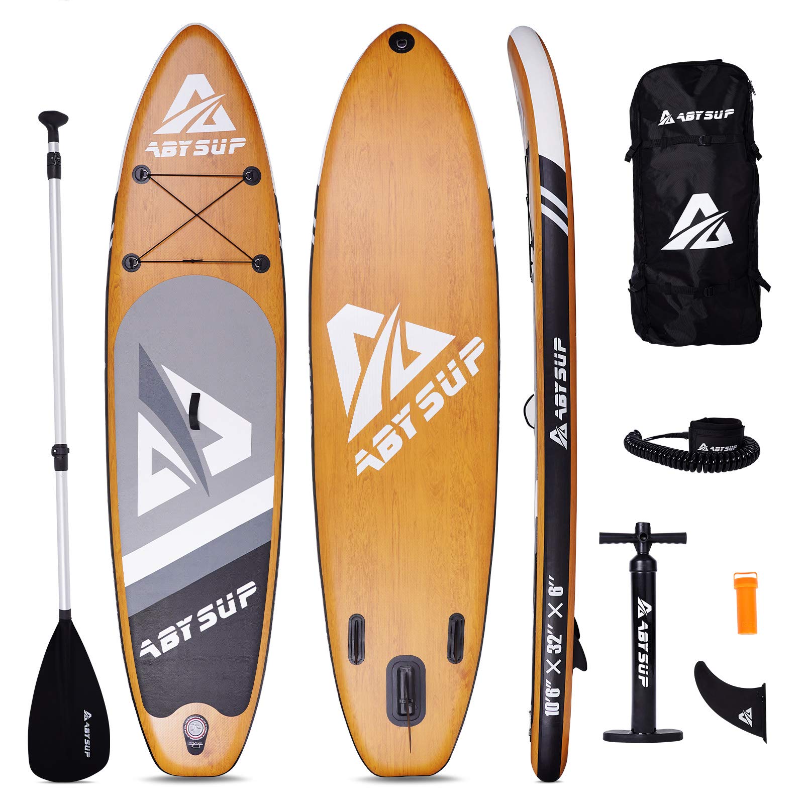 ABYSUP Paddle Board 10'6" - Inflatable with Accessories & Carry Bag