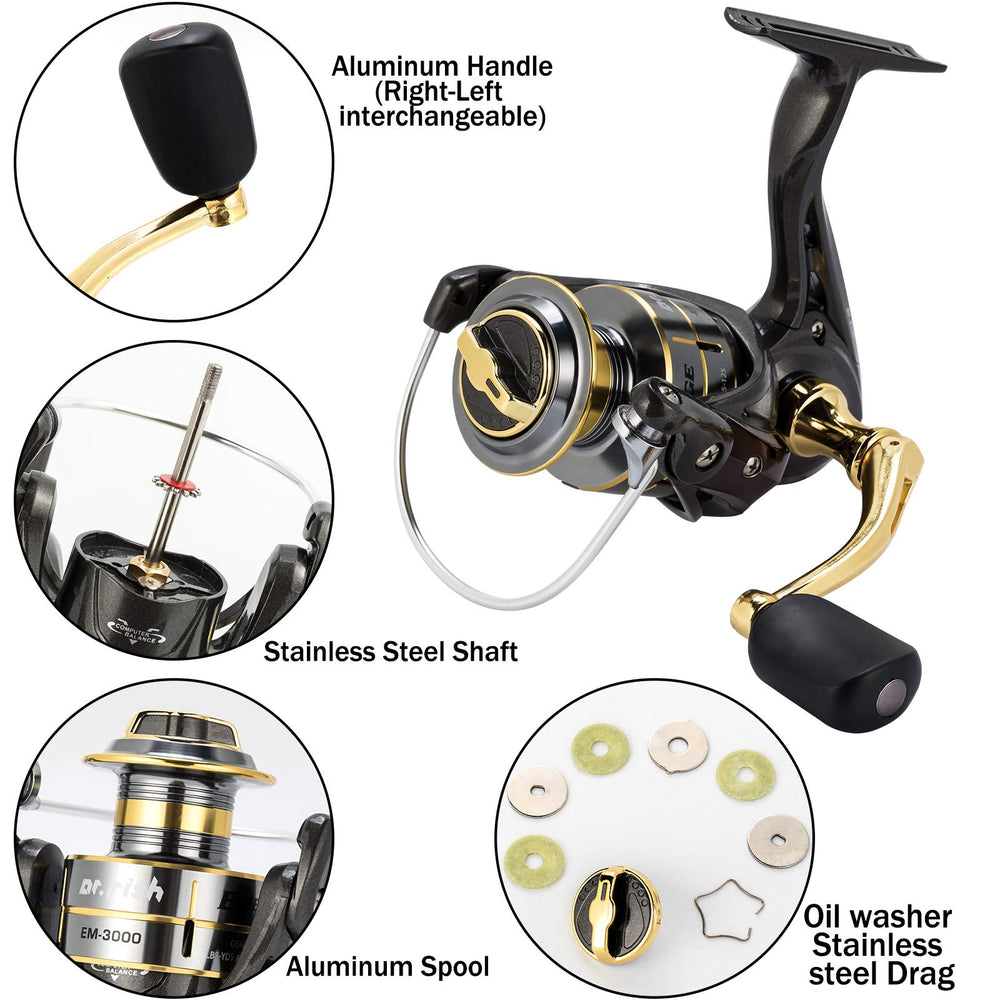 Spinning Rod and Reel Combos w/ Tackle