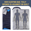 "Lightweight Waterproof Cold Weather Sleeping Bag for Girls, Boys, Women & Men"