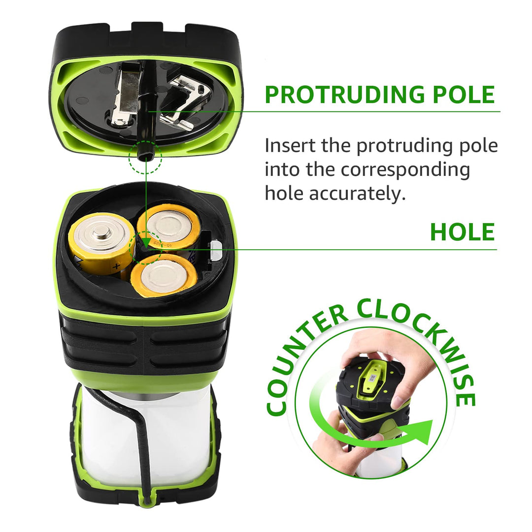 Battery Powered LED Lantern Flashlight - Perfect Outdoor Camping and Emergency Light