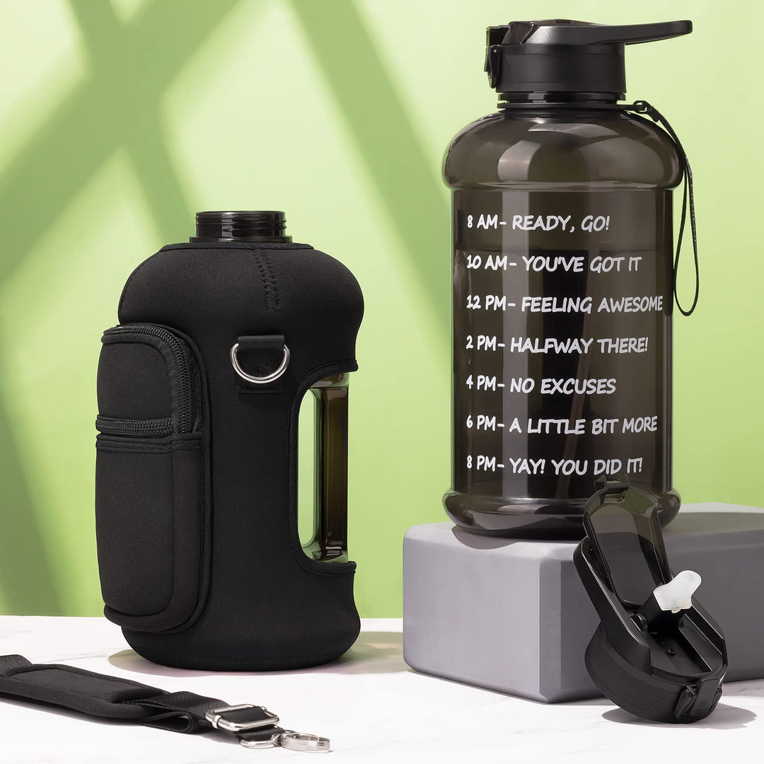 Half Gallon Water Bottle Neoprene Carrier Sleeve with,Adjustable