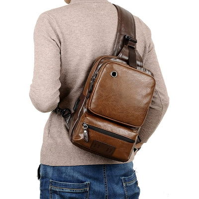 Sling Large Crossbody Shoulder Bag With USB Charger