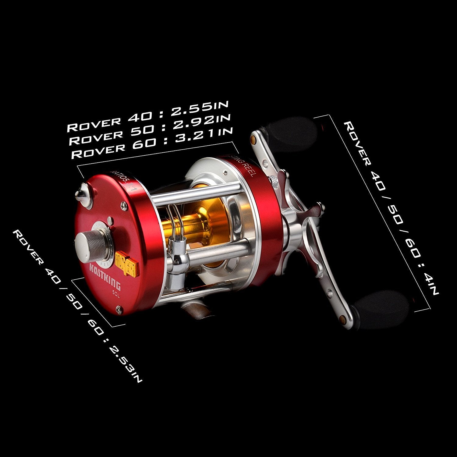 Back in Black! The KastKing Rover round baitcasting reel is better than  ever! With reinforced thicker hard anodized aluminum side plates