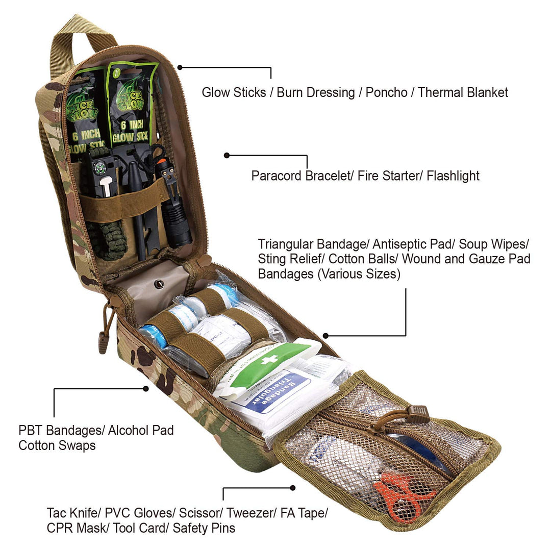 Survival kit,Camping Survival kit is The Best Survival Tool for Outdoor  Camping, Wilderness Survival Equipment, car Survival kit, Outdoor  lifesaving kit is The Best Gift for Family and Friends : : Sports