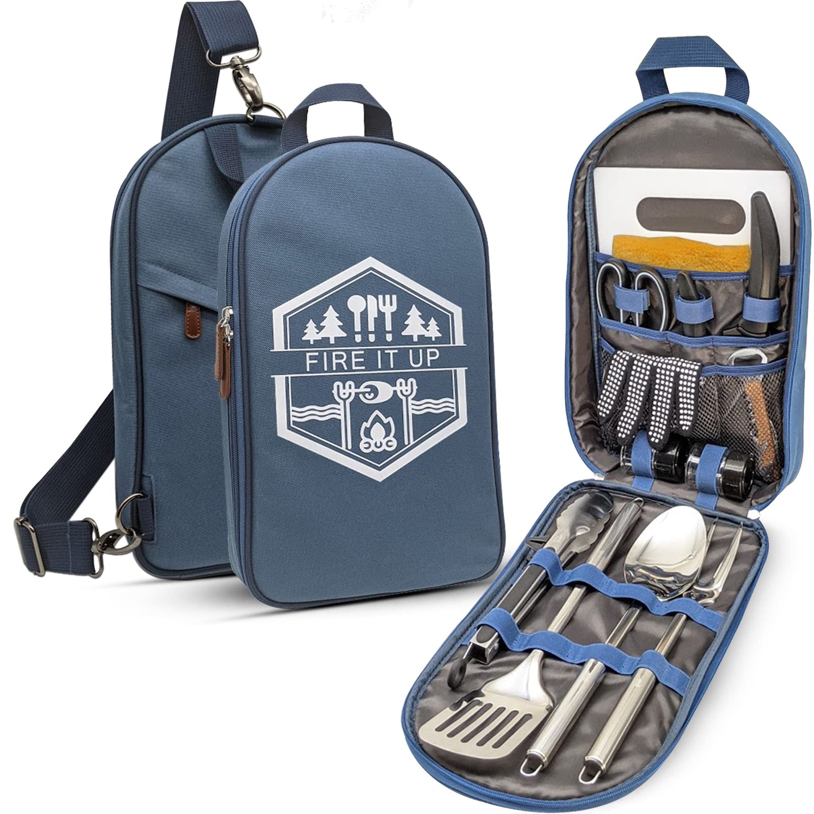 Grilling and Camping Cooking Utensils Set for The Outdoors BBQ
