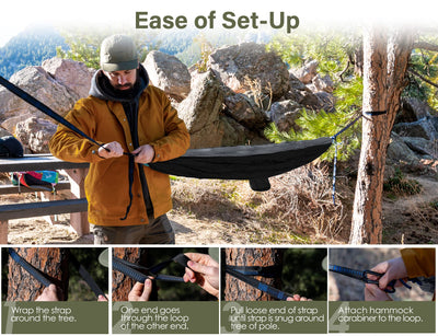 Camping Hammock Double & Single - Lightweight, Portable, and Durable Hammocks for Outdoor Adventure