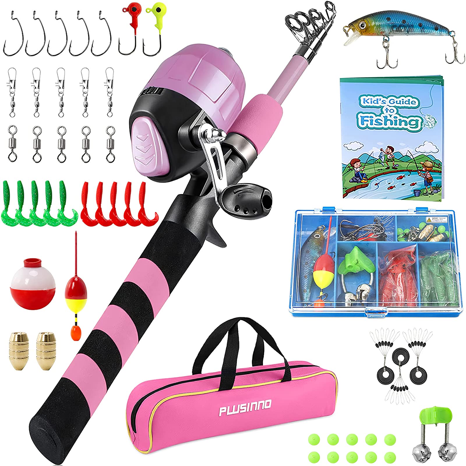 Kids Portable Telescopic Fishing Rod and Reel Combo Kit