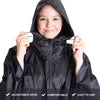 "Heavy Duty Rain Poncho for Backpacking - Waterproof Lightweight for Adults, Military, Emergency - Camping, Men, Women - One Size Black"