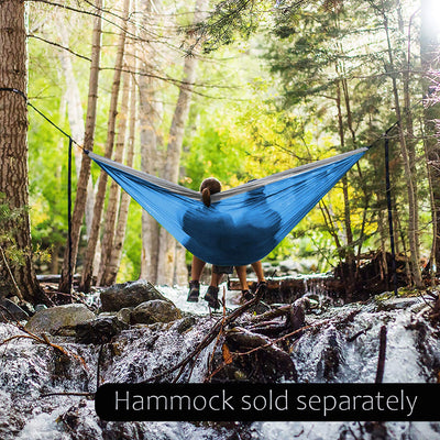 Pro Hammock Straps and 2 Carabiners - 30+2 Loops, 1200lbs Breaking Strength (500lbs Rated)