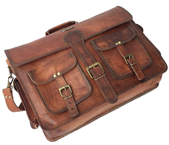 Imported Vintage Handmade Leather Messenger Bag