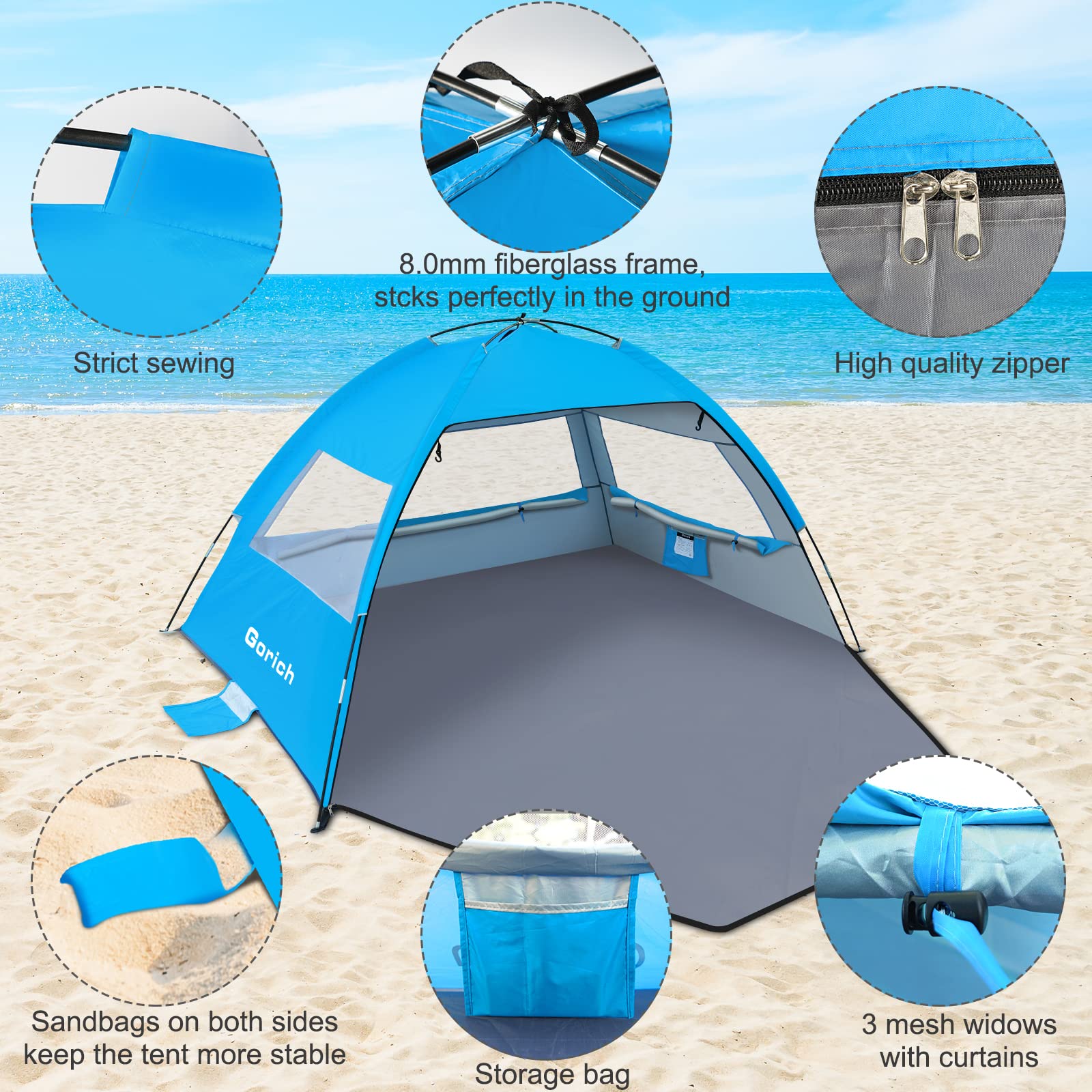 Gorich beach clearance tent