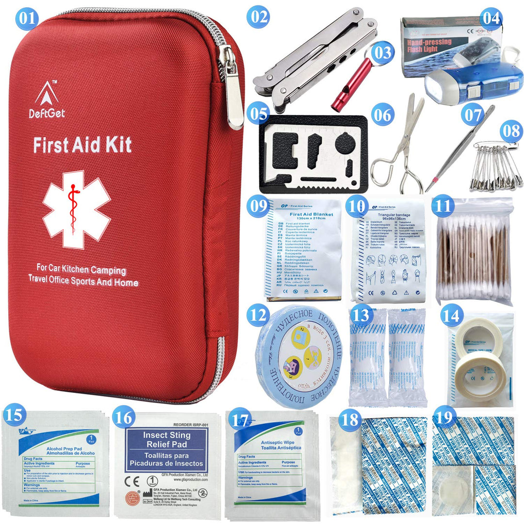 First Aid Kit Waterproof  Medical Emergency Equipment Survival Kits for Car Kitchen Camping Travel Office Sports Home