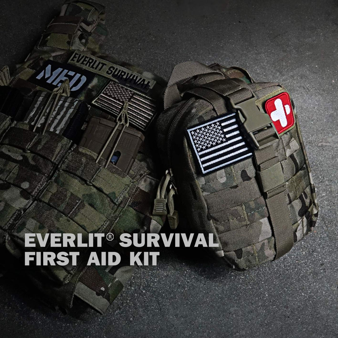  Survival Kit, Emergency Survival Gear First Aid Kit Molle  System Compatible Outdoor Survival Gear,Emergency Kits with Trauma Bag for  Camping Boat Hunting Hiking and Adventures, for Men : Sports 