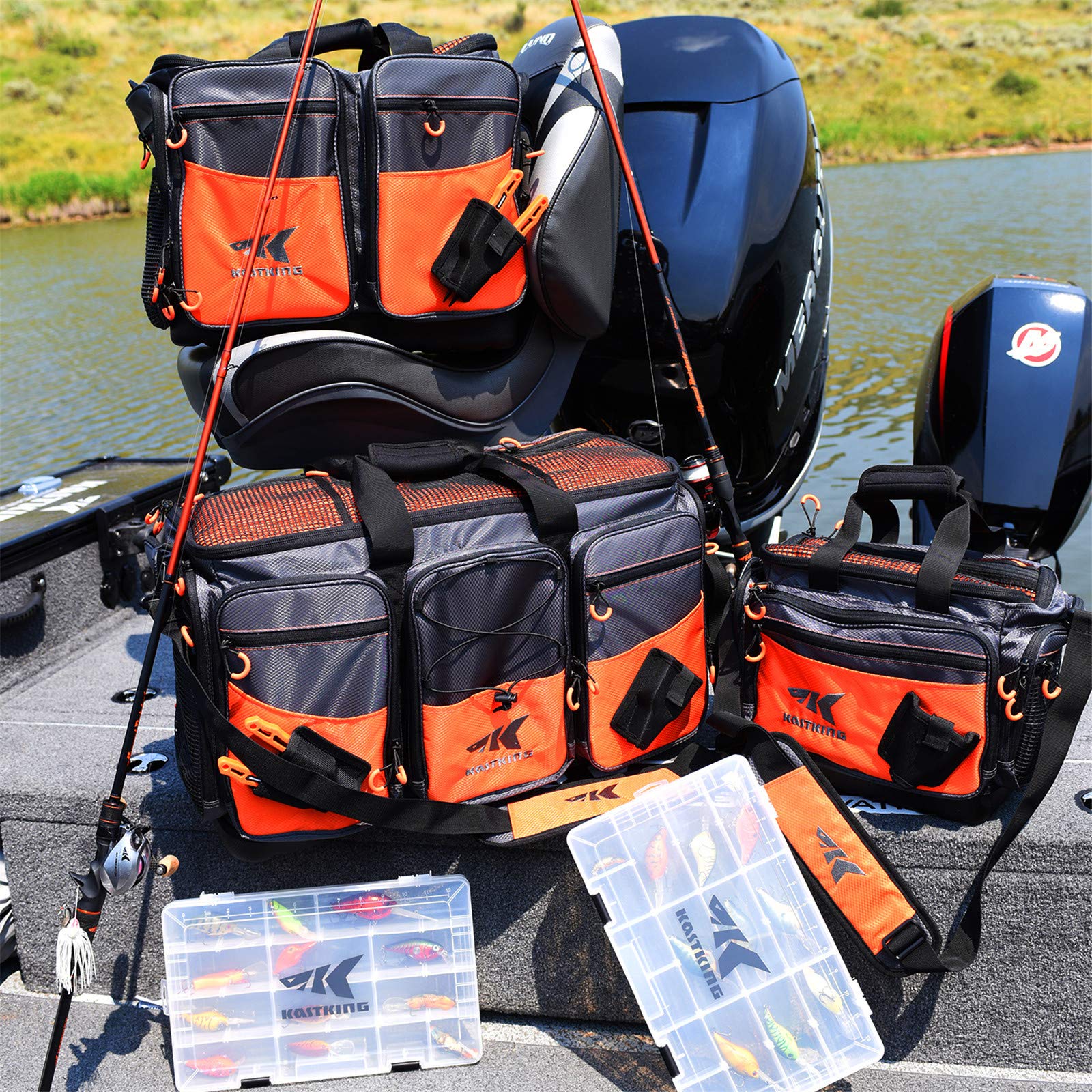 KastKing Fishing Tackle Bags, Large Saltwater Resistant Fishing Bags,  Fishing