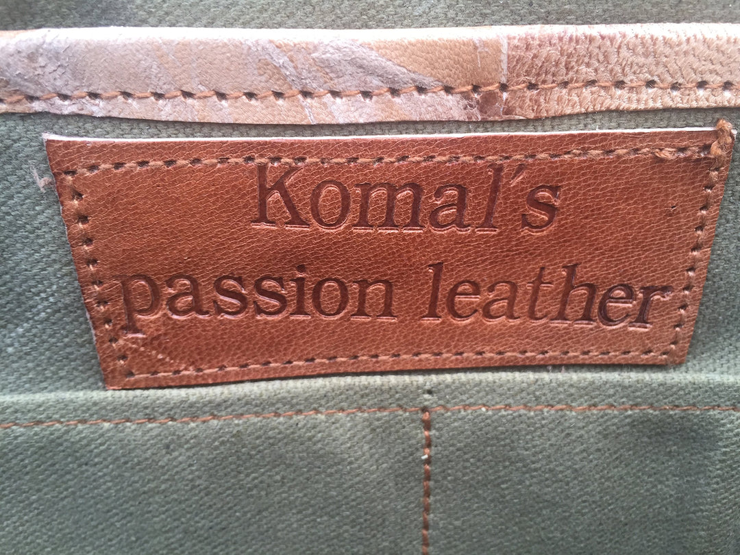 Komal's Passion Leather 11 Inch Sturdy Leather satcel Ipad Messenger Bag for Men and Women Brown
